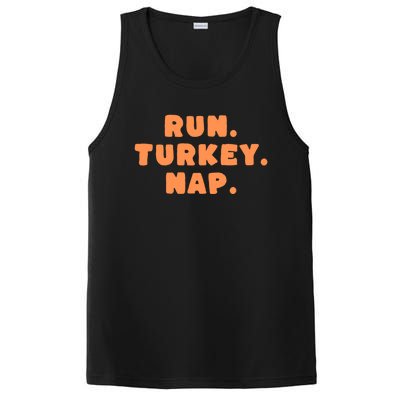 Funny Fall Sayings Thanksgiving Run Turkey Nap Great Gift PosiCharge Competitor Tank