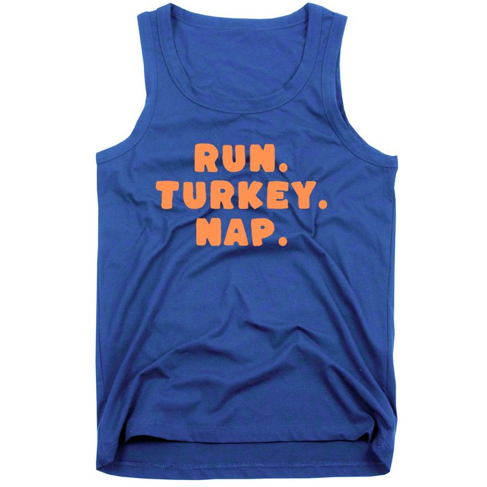 Funny Fall Sayings Thanksgiving Run Turkey Nap Great Gift Tank Top