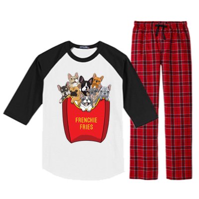 Frenchie Fries Shirts French Bulldog Dog Mom Dog Dad Cute Raglan Sleeve Pajama Set