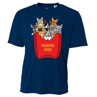 Frenchie Fries Shirts French Bulldog Dog Mom Dog Dad Cute Cooling Performance Crew T-Shirt