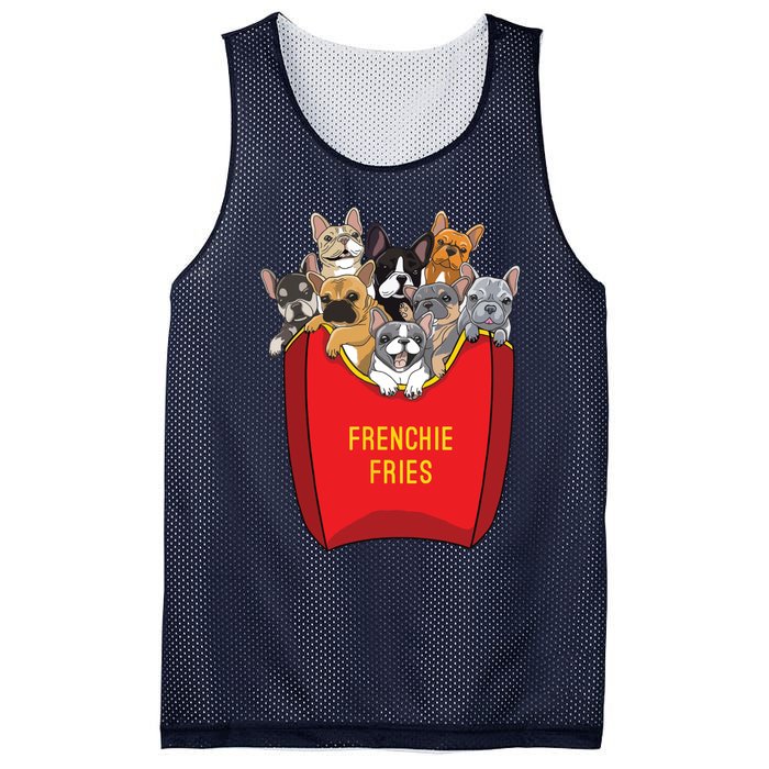 Frenchie Fries Shirts French Bulldog Dog Mom Dog Dad Cute Mesh Reversible Basketball Jersey Tank