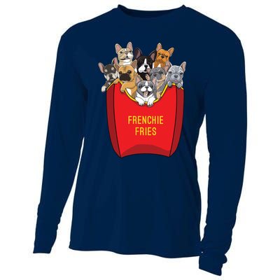 Frenchie Fries Shirts French Bulldog Dog Mom Dog Dad Cute Cooling Performance Long Sleeve Crew