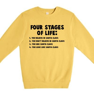 Funny Four Stages Of Life Premium Crewneck Sweatshirt