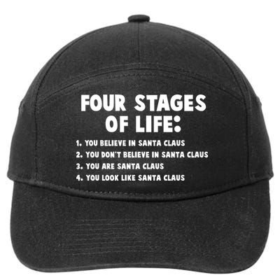 Funny Four Stages Of Life 7-Panel Snapback Hat