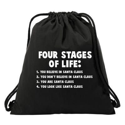 Funny Four Stages Of Life Drawstring Bag