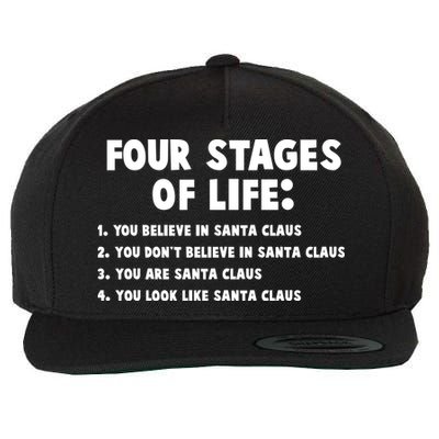 Funny Four Stages Of Life Wool Snapback Cap