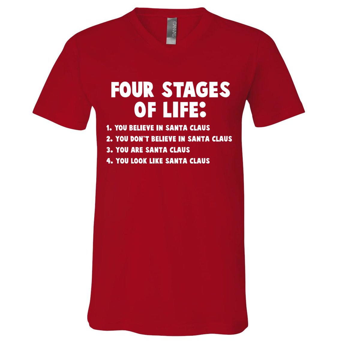 Funny Four Stages Of Life V-Neck T-Shirt