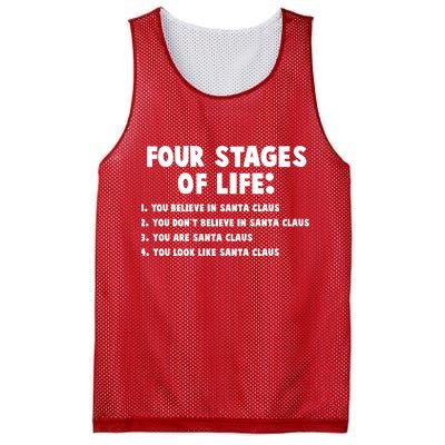 Funny Four Stages Of Life Mesh Reversible Basketball Jersey Tank