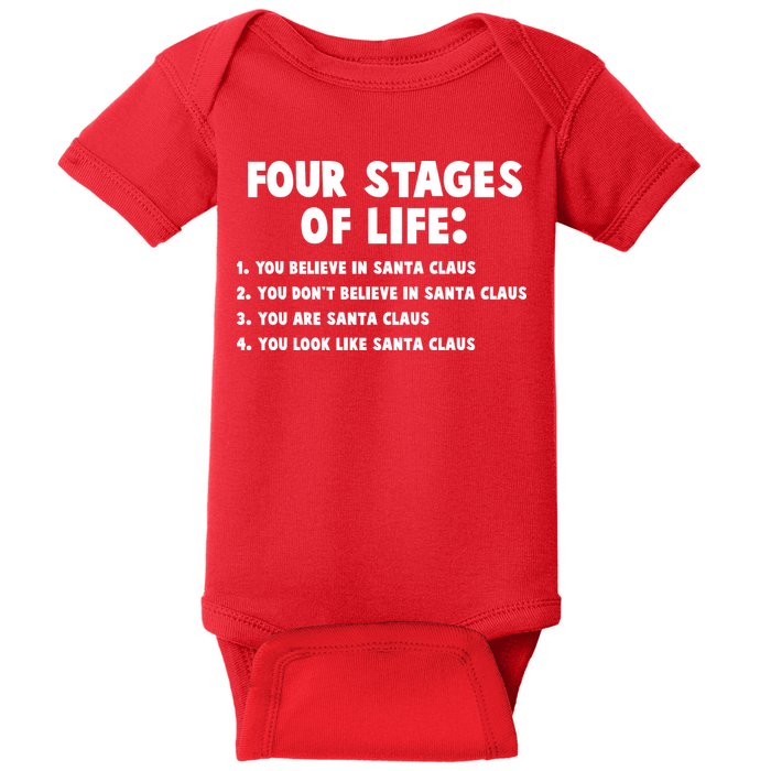 Funny Four Stages Of Life Baby Bodysuit