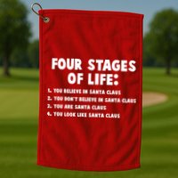 Funny Four Stages Of Life Golf Towel