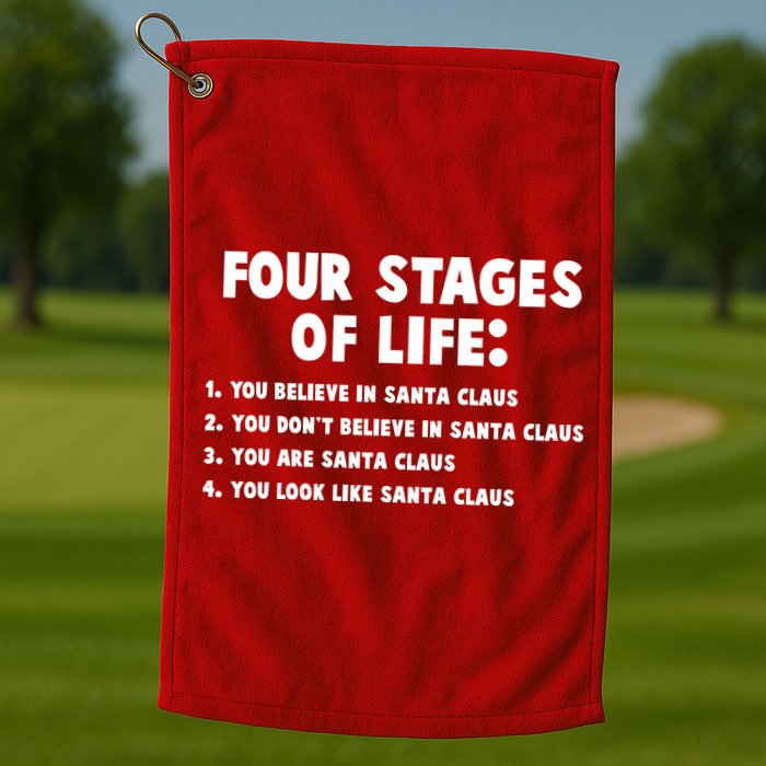 Funny Four Stages Of Life Golf Towel