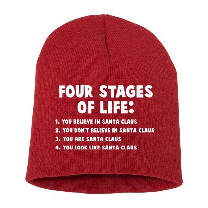 Funny Four Stages Of Life Short Acrylic Beanie