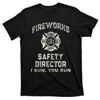 Funny Fireworks Safety Director 4th Of July Pyro Boom Squad T-Shirt