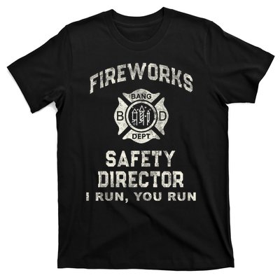 Funny Fireworks Safety Director 4th Of July Pyro Boom Squad T-Shirt