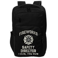 Funny Fireworks Safety Director 4th Of July Pyro Boom Squad Impact Tech Backpack