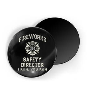 Funny Fireworks Safety Director 4th Of July Pyro Boom Squad Magnet