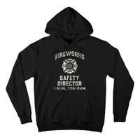 Funny Fireworks Safety Director 4th Of July Pyro Boom Squad Tall Hoodie