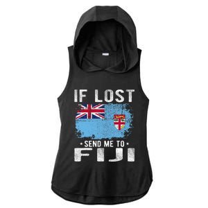 Fiji Flag Souvenir If Lost Send Me To Fiji Ladies PosiCharge Tri-Blend Wicking Draft Hoodie Tank