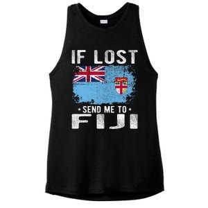 Fiji Flag Souvenir If Lost Send Me To Fiji Ladies PosiCharge Tri-Blend Wicking Tank