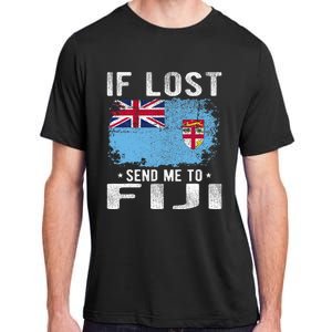 Fiji Flag Souvenir If Lost Send Me To Fiji Adult ChromaSoft Performance T-Shirt