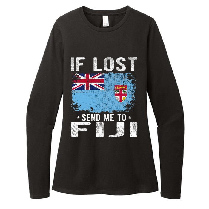 Fiji Flag Souvenir If Lost Send Me To Fiji Womens CVC Long Sleeve Shirt