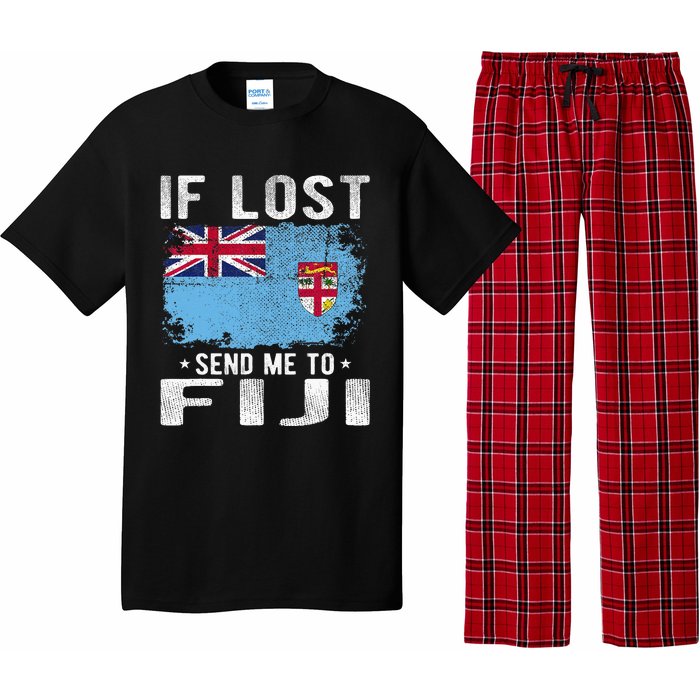 Fiji Flag Souvenir If Lost Send Me To Fiji Pajama Set