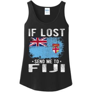 Fiji Flag Souvenir If Lost Send Me To Fiji Ladies Essential Tank