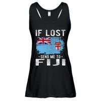 Fiji Flag Souvenir If Lost Send Me To Fiji Ladies Essential Flowy Tank