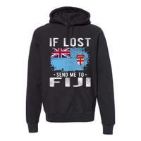 Fiji Flag Souvenir If Lost Send Me To Fiji Premium Hoodie