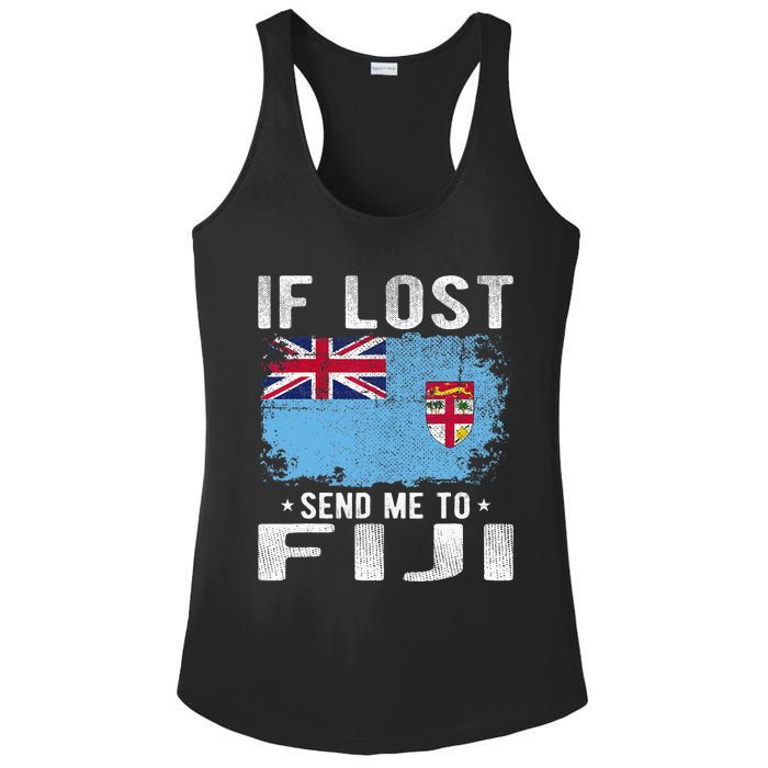 Fiji Flag Souvenir If Lost Send Me To Fiji Ladies PosiCharge Competitor Racerback Tank