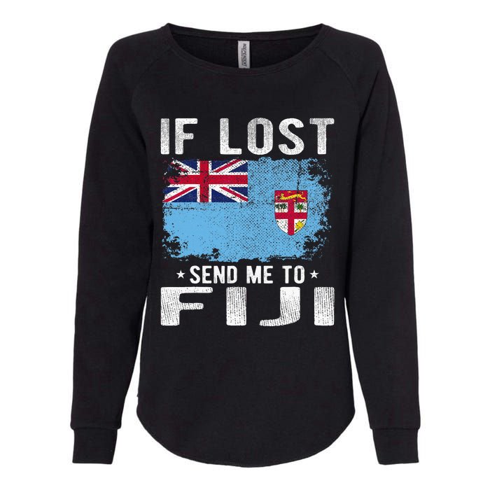 Fiji Flag Souvenir If Lost Send Me To Fiji Womens California Wash Sweatshirt