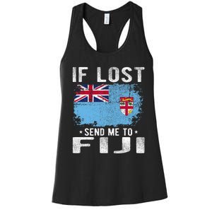 Fiji Flag Souvenir If Lost Send Me To Fiji Women's Racerback Tank