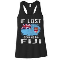 Fiji Flag Souvenir If Lost Send Me To Fiji Women's Racerback Tank