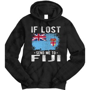 Fiji Flag Souvenir If Lost Send Me To Fiji Tie Dye Hoodie