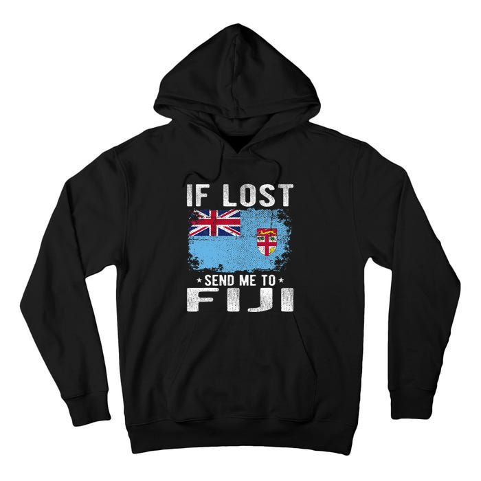 Fiji Flag Souvenir If Lost Send Me To Fiji Tall Hoodie