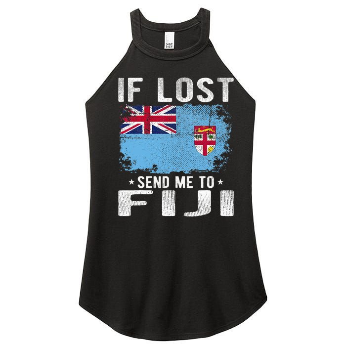 Fiji Flag Souvenir If Lost Send Me To Fiji Women's Perfect Tri Rocker Tank