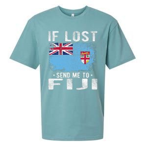 Fiji Flag Souvenir If Lost Send Me To Fiji Sueded Cloud Jersey T-Shirt