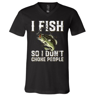 Funny Fishing Saying V-Neck T-Shirt