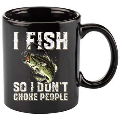 Funny Fishing Saying 11oz C Handle Ceramic Mug