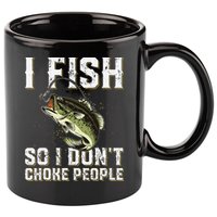 Funny Fishing Saying 11oz C Handle Ceramic Mug