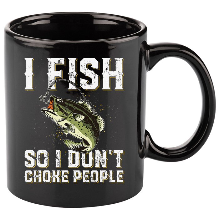 Funny Fishing Saying 11oz C Handle Ceramic Mug