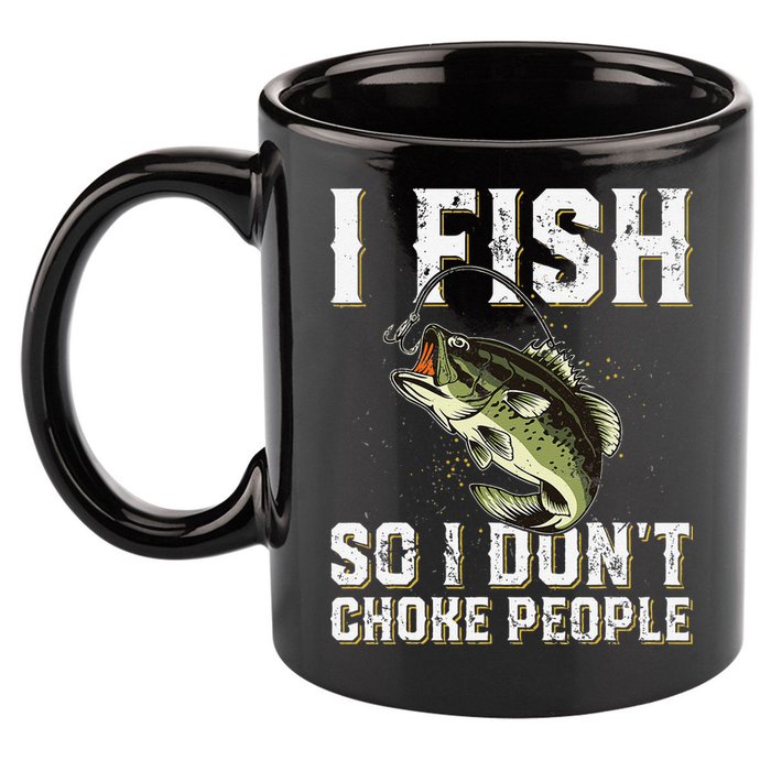 Funny Fishing Saying 11oz C Handle Ceramic Mug