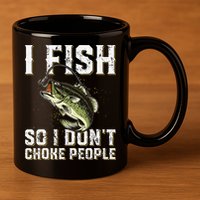 Funny Fishing Saying 11oz C Handle Ceramic Mug