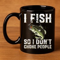 Funny Fishing Saying 11oz C Handle Ceramic Mug