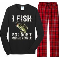 Funny Fishing Saying Long Sleeve Pajama Set