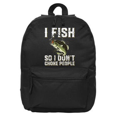 Funny Fishing Saying 16 in Basic Backpack