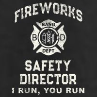 Funny FIREWORKS SAFETY DIRECTOR Firefighter America Red Pyro 15oz Campfire Ceramic Mug