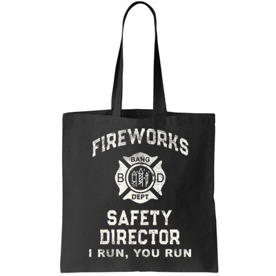 Funny FIREWORKS SAFETY DIRECTOR Firefighter America Red Pyro Bag