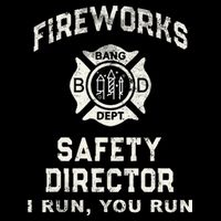 Funny FIREWORKS SAFETY DIRECTOR Firefighter America Red Pyro Bag