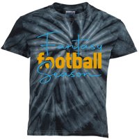 Fantasy Football Season Graphic Kids Tie-Dye T-Shirt